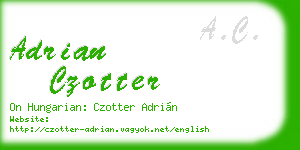 adrian czotter business card